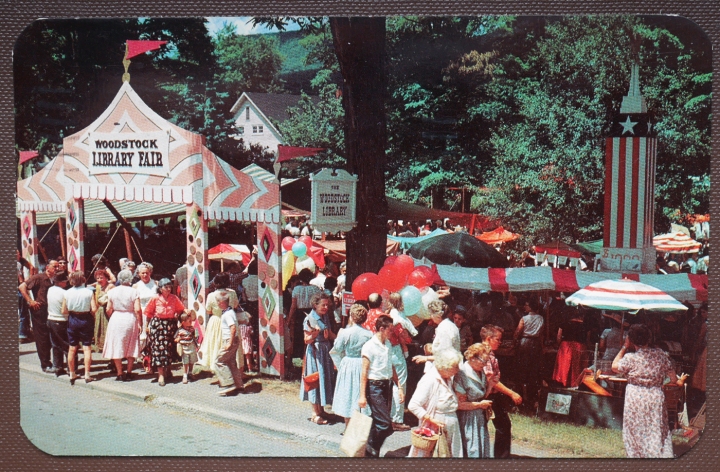 Ansichtskarte Woodstock Library Fair