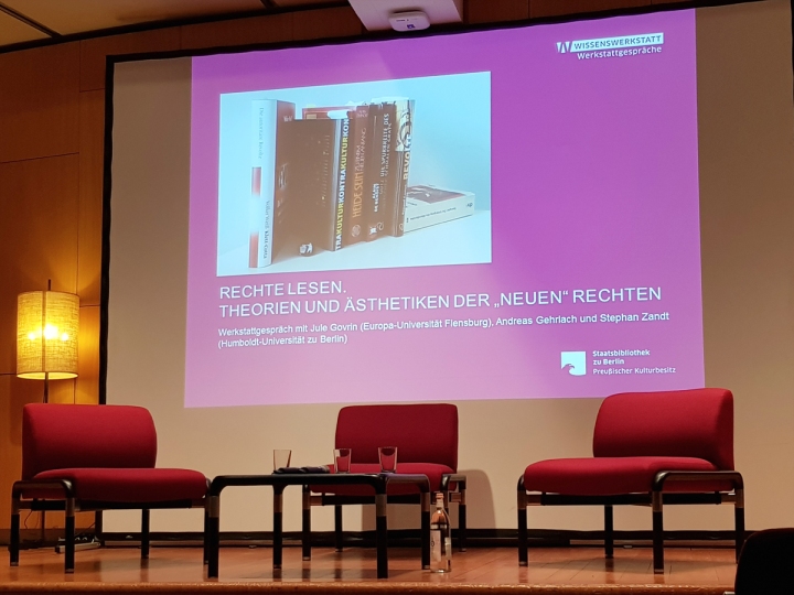 Veranstaltung "Rechte Lesen" in der Staatsbibliothek Berlin im November 2018