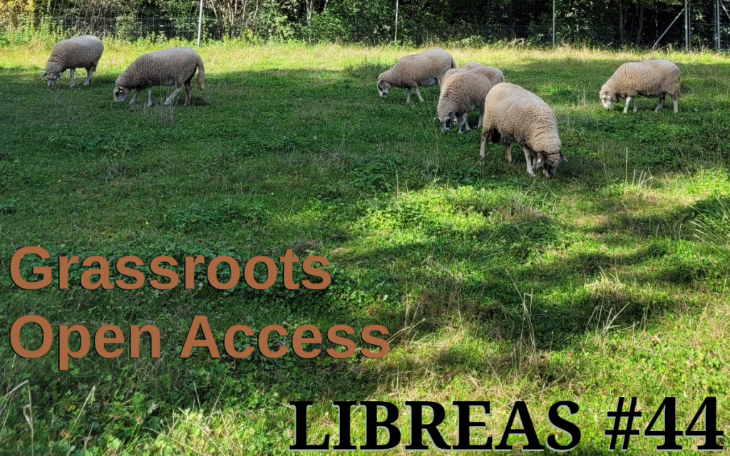 Coverbild zur Ausgabe LIBREAS 44 mit Schafen aus dem Parc de Sauvabelin.